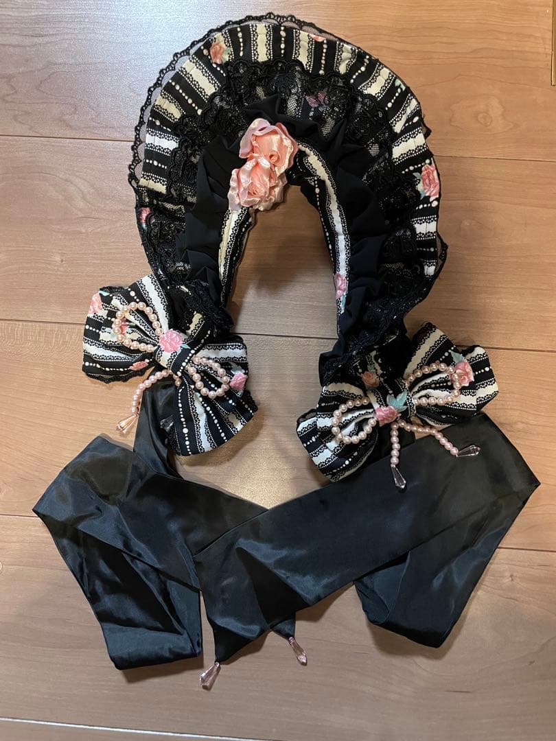 アンジェリックプリティ　ローズトワレ　ボンネット　黒