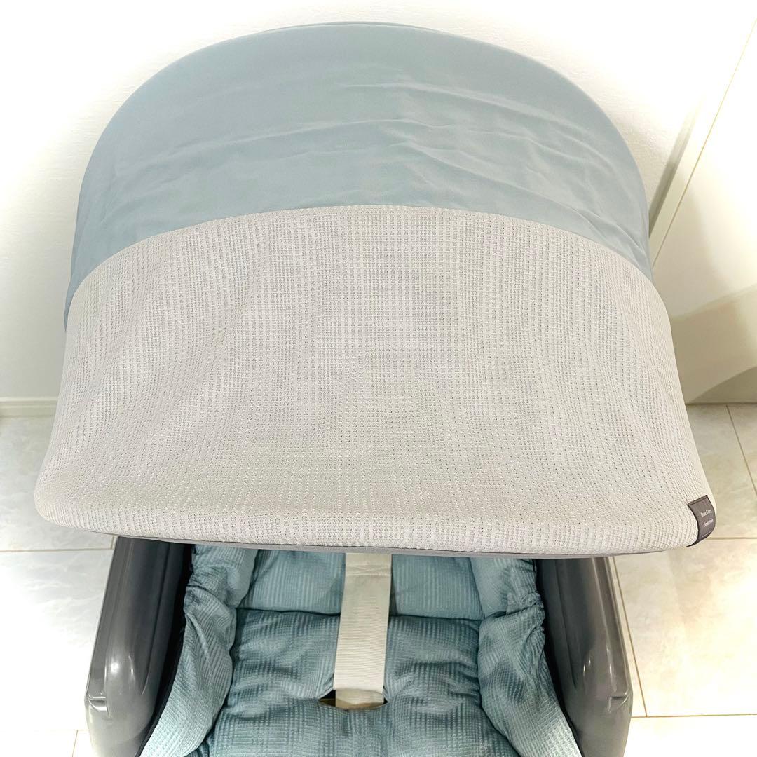 【美品】取替カバー付★コンビネムリラオートスイングBEDiスリープシェルブルー