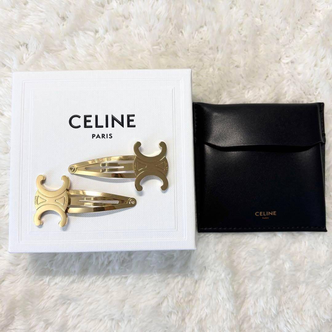 CELINE ゴールドヘアピン -2