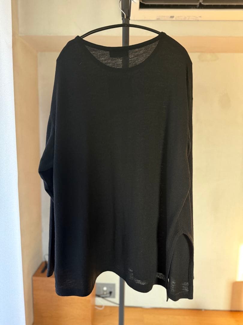 トップス Yohji Yamamoto 25AW ROUND NECK LONG SLV