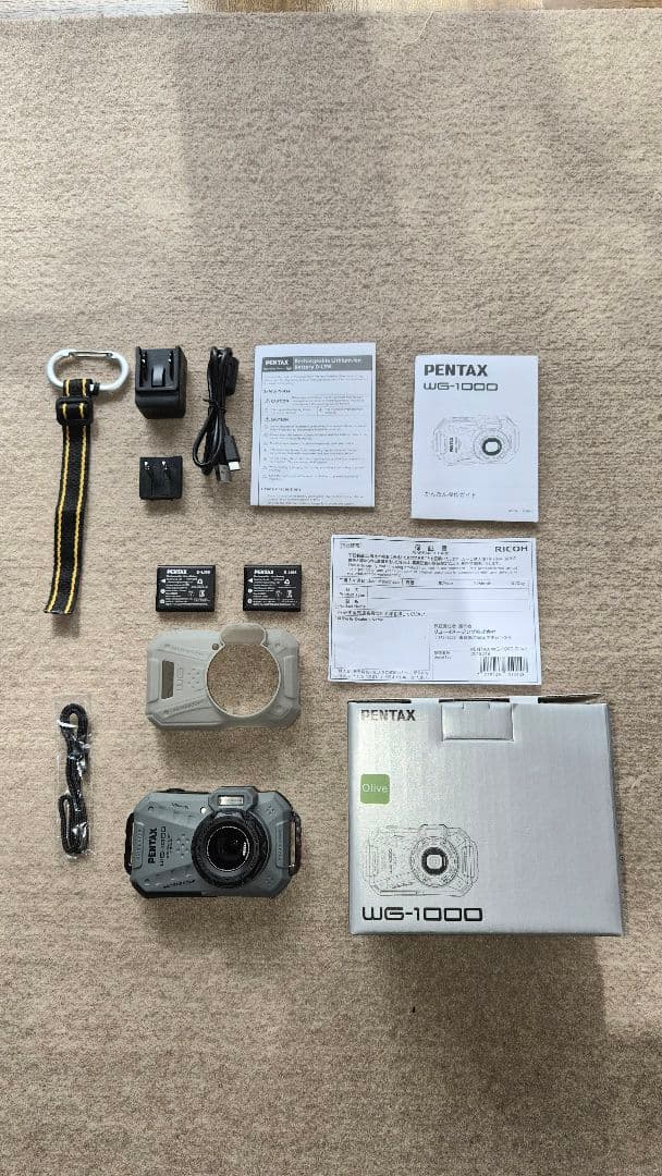 PENTAX WG-1000 コンパクトデジタルカメラ　バッテリー2個
