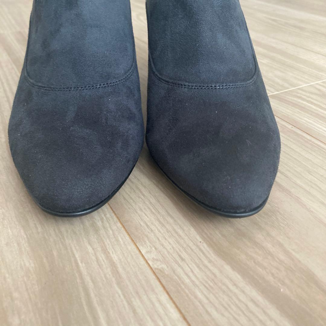 ほぼ未使用　ブーティ 銀座かねまつ 24cm ワイズD チャコールグレー