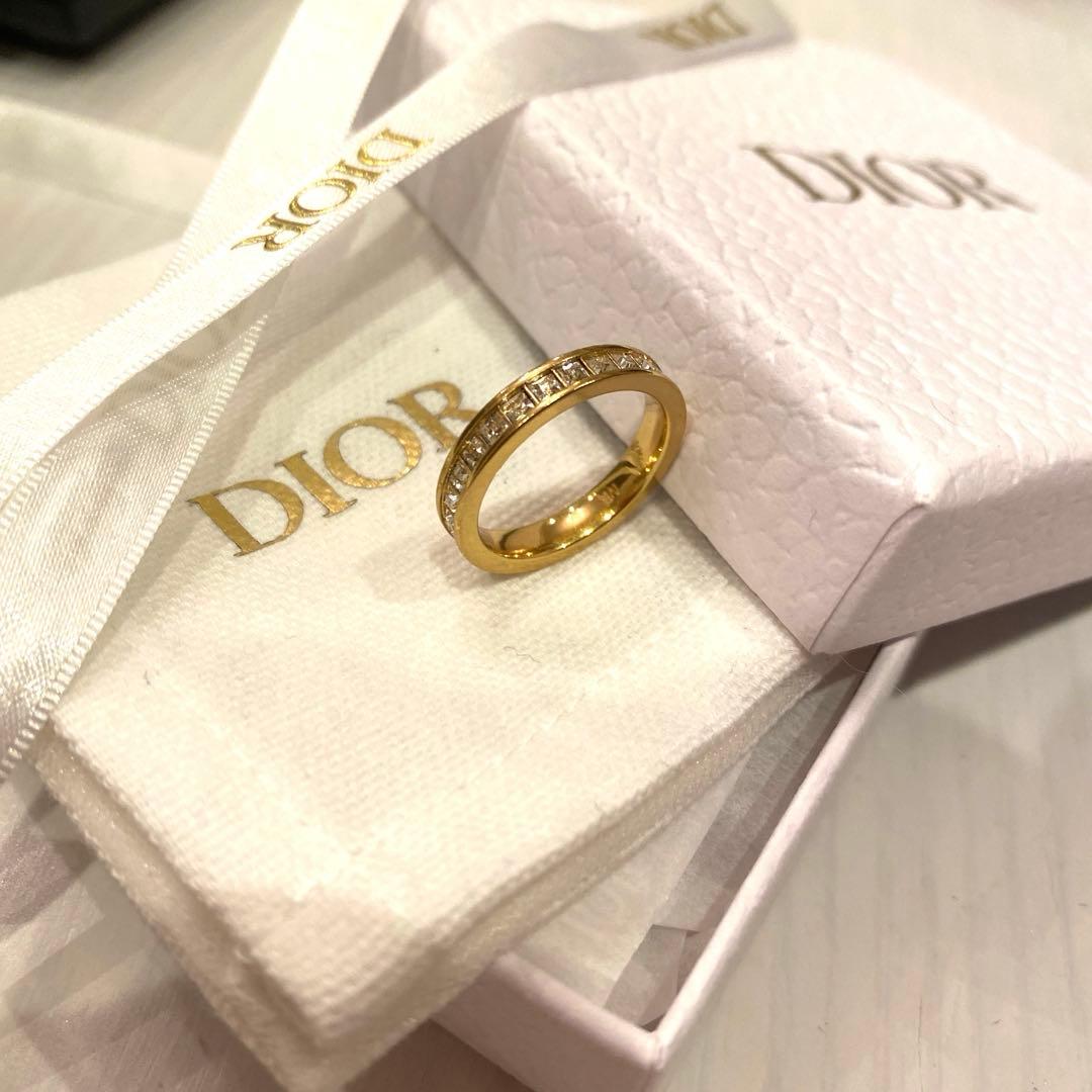 JHONです！dior メタルゴールドリング　12号