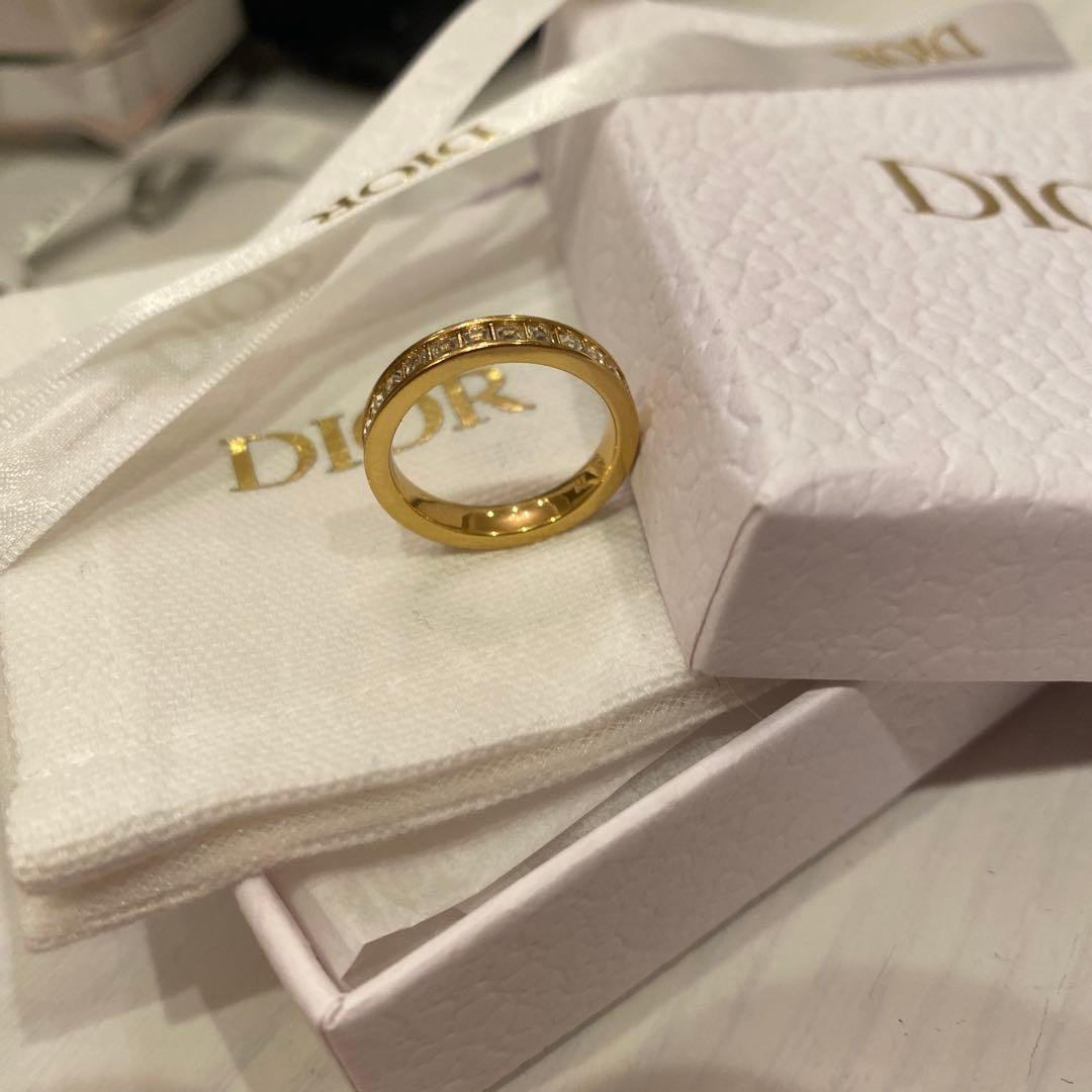 JHONです！dior メタルゴールドリング　12号