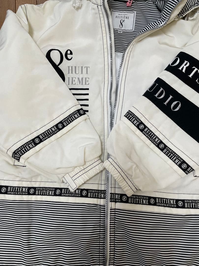 HUITIEME 8e スキーウェア(女性用) ホワイト/ブラック 手袋つき