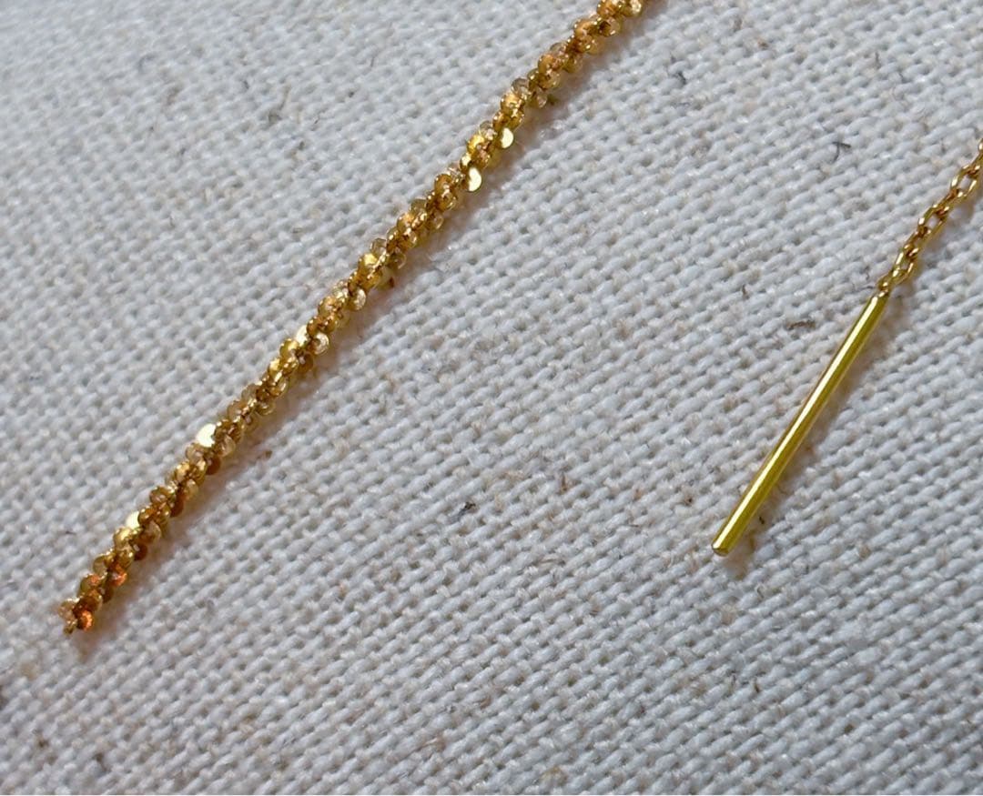 gram ピアス　K18 YG setaria PAIR