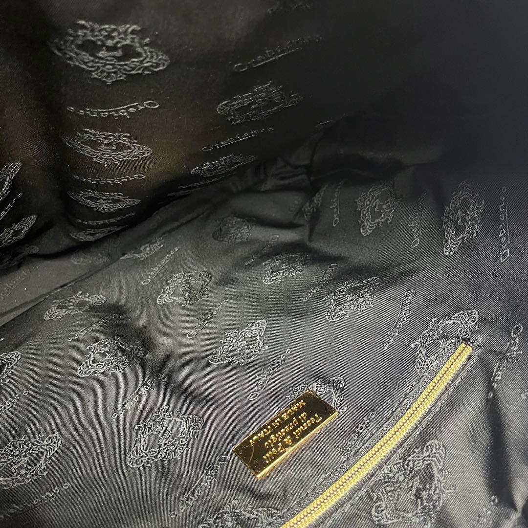 【良品】オロビアンコ　トートバッグ　リボン付き　センサノーメ　PVCレザー