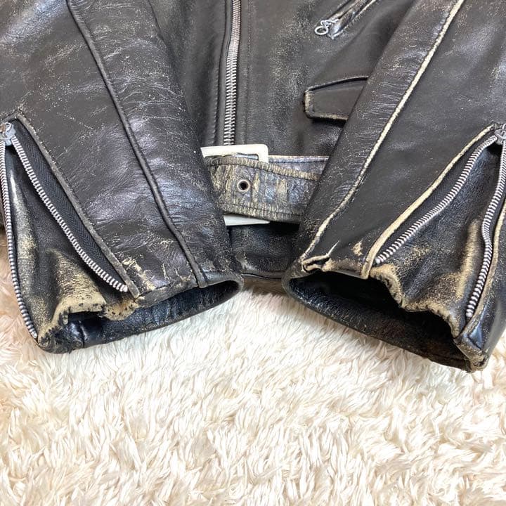 schott ダブルライダース　レザージャケット　ヴィンテージ　ベルト　40