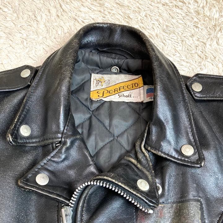 schott ダブルライダース　レザージャケット　ヴィンテージ　ベルト　40