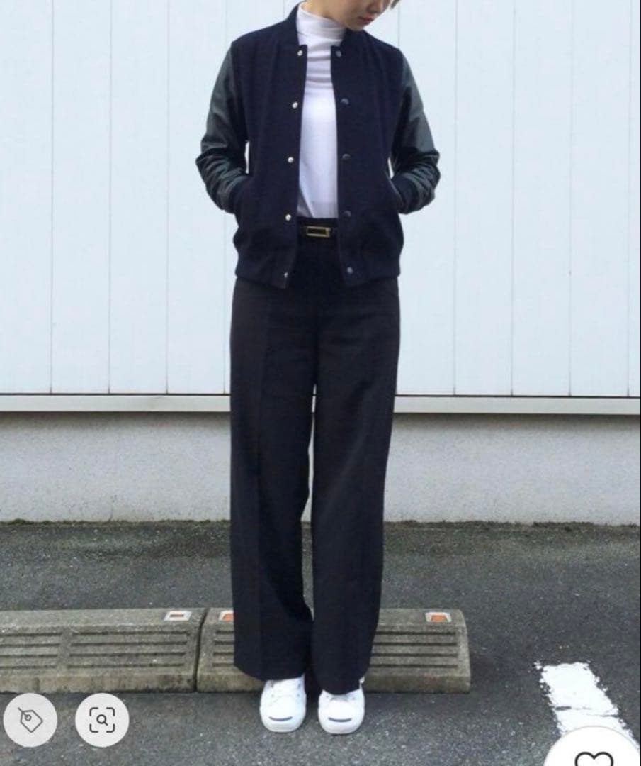 A.P.C アーペーセー スタジャン S ネイビー×ブラックレザー 黒紺