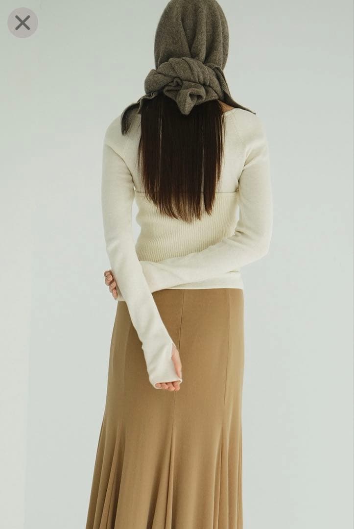 トップス CLANE CLANE BUSTIER SET KNIT TOPS White