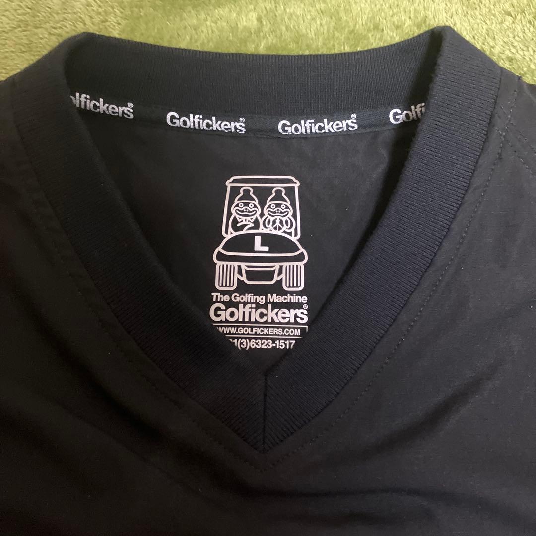 早い者勝ち 激レア Golfickers 黒 Vネックジャケット Ｌサイズ