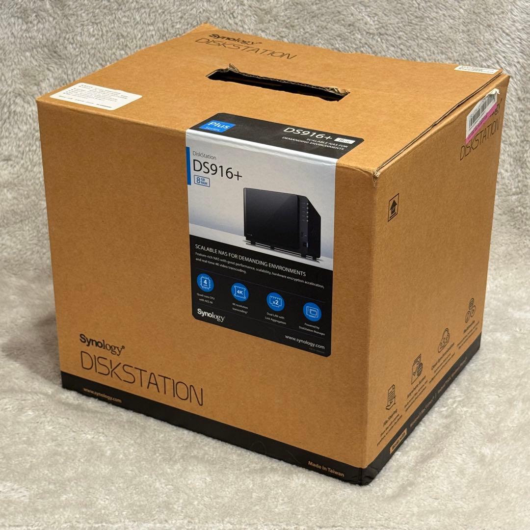 Synology DS916+(RAM 8GB) NASとHDD 14TBセット