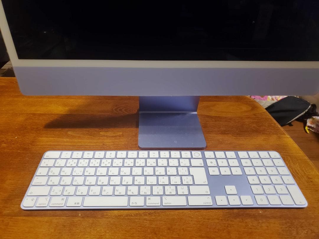 【未使用に近い・箱あり】iMac24インチ・M1チップ・パープル・512GB