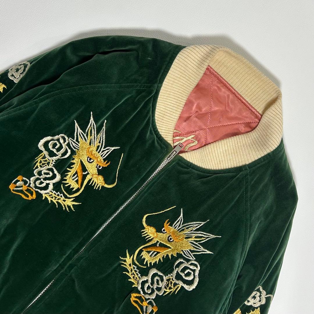 【希少】 THE FLAT HEAD スカジャン ジャケットベロア 別珍 龍