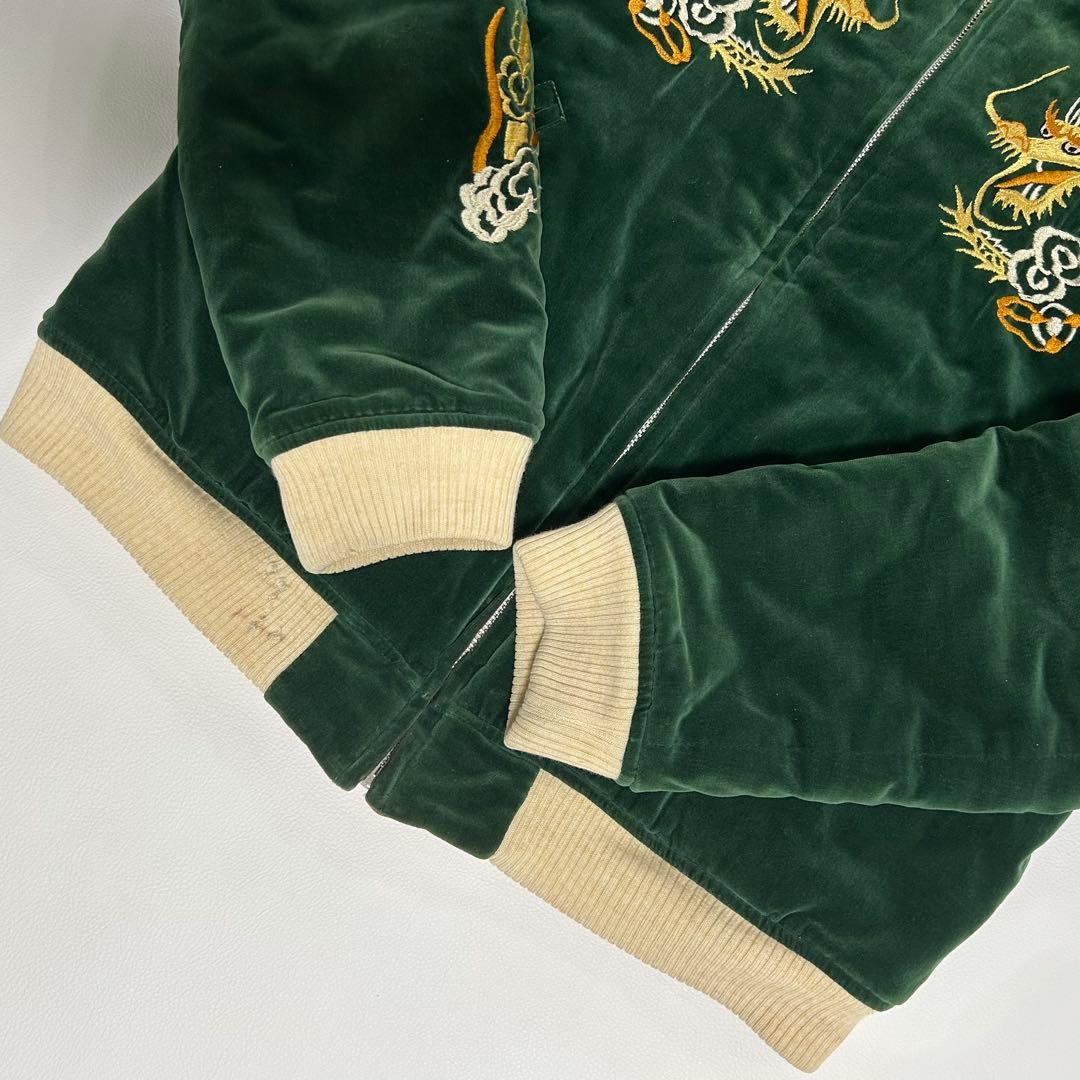 【希少】 THE FLAT HEAD スカジャン ジャケットベロア 別珍 龍