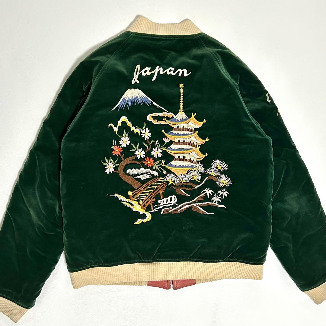 【希少】 THE FLAT HEAD スカジャン ジャケットベロア 別珍 龍