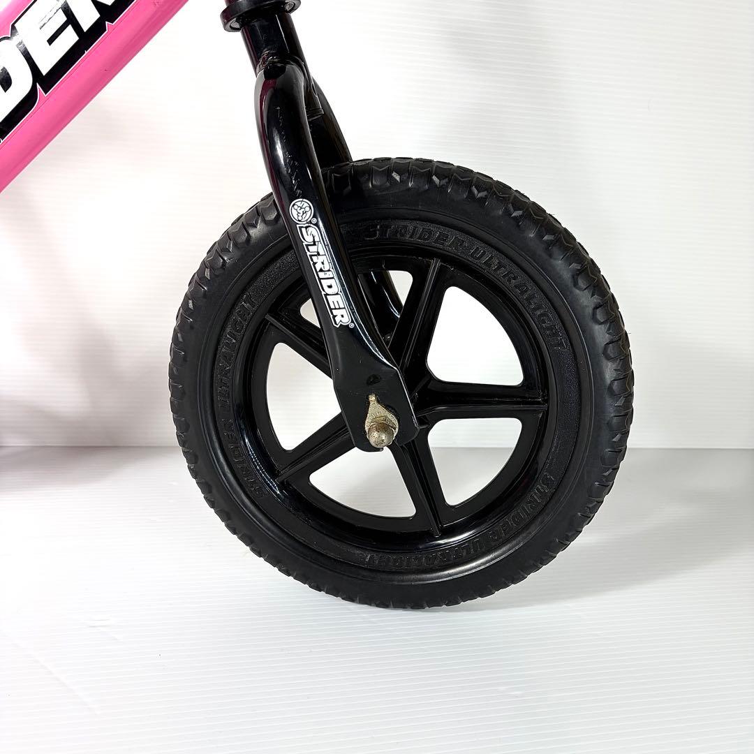 美品 ストライダー クラシック 12 ピンク 人気色 キックバイク ベル付き