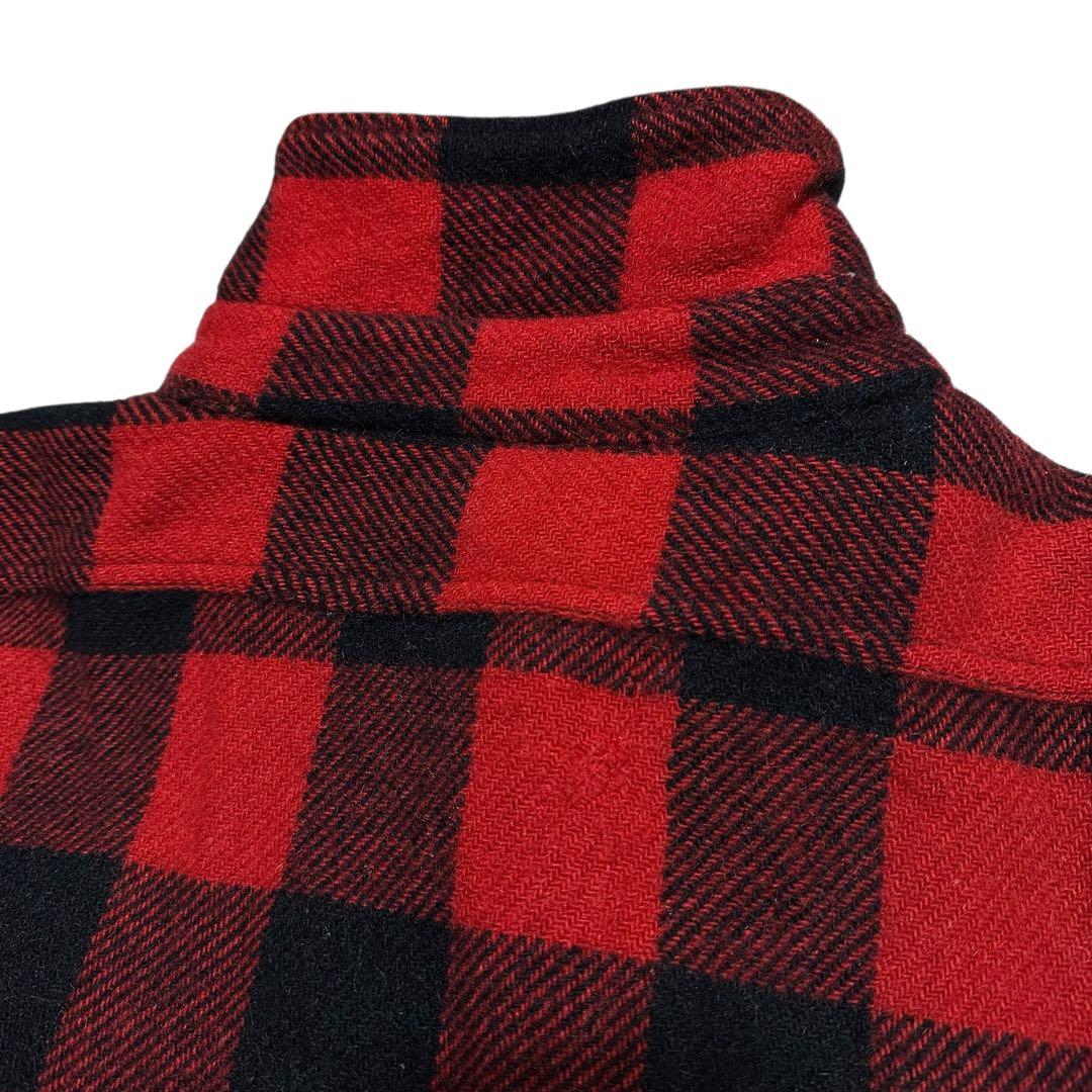 【訳あり品】50s WINTER KING マチ付き　ウールシャツ