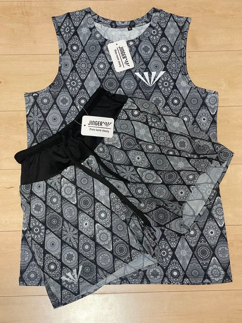 【新品未使用タグ付き】【JINGER】ノースリーブ＆ランパン(メンズ・M)