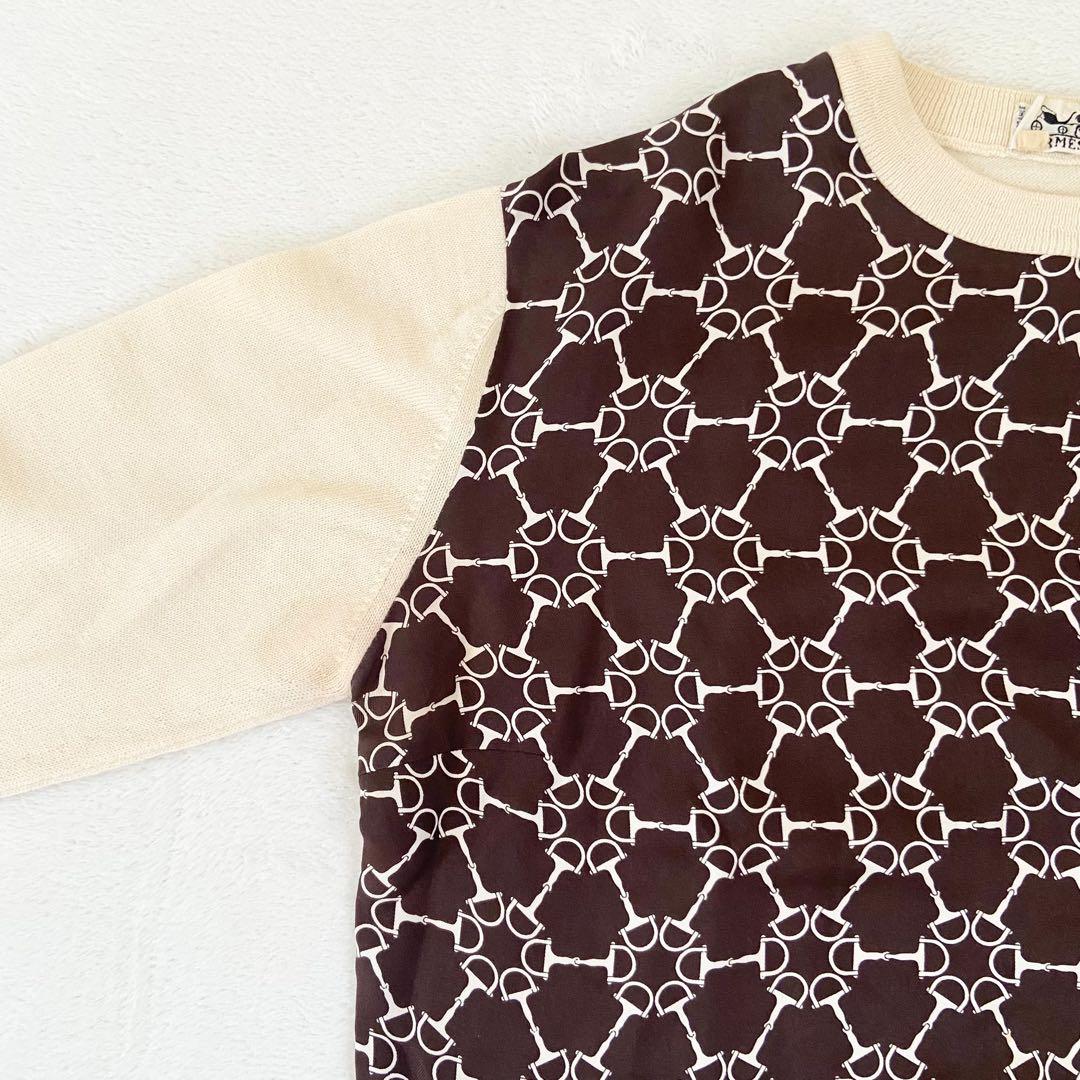 バニラHERMES スポーツ　セーター　コットン　モノグラム　40