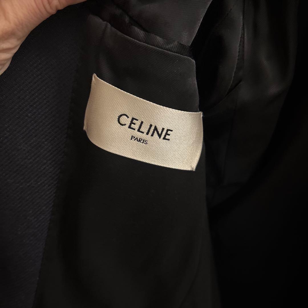 CELINE ダークネイビー ダブルブレストコート