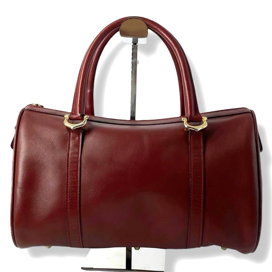 Cartier カルティエ マストライン ミニボストン 南京錠 鍵付き レザー