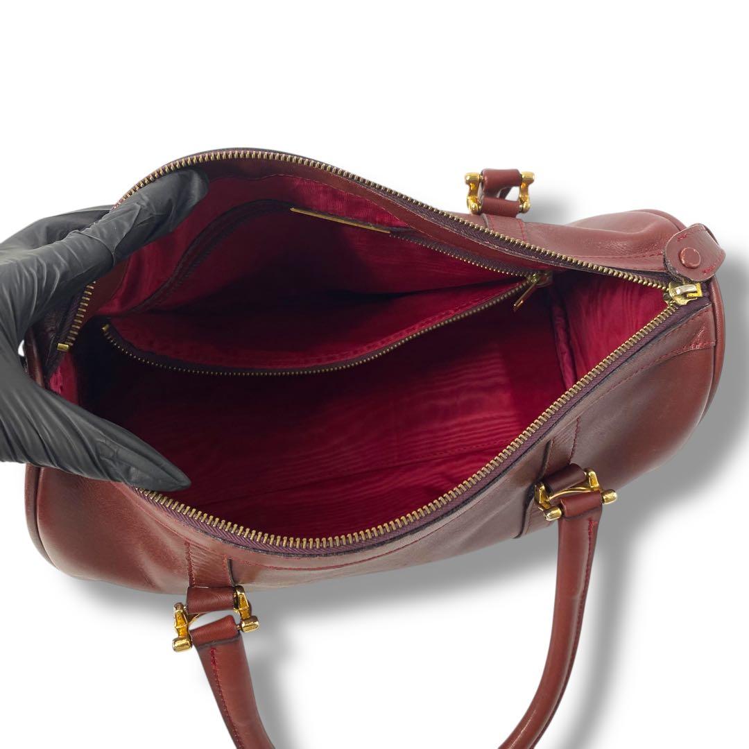 Cartier カルティエ マストライン ミニボストン 南京錠 鍵付き レザー