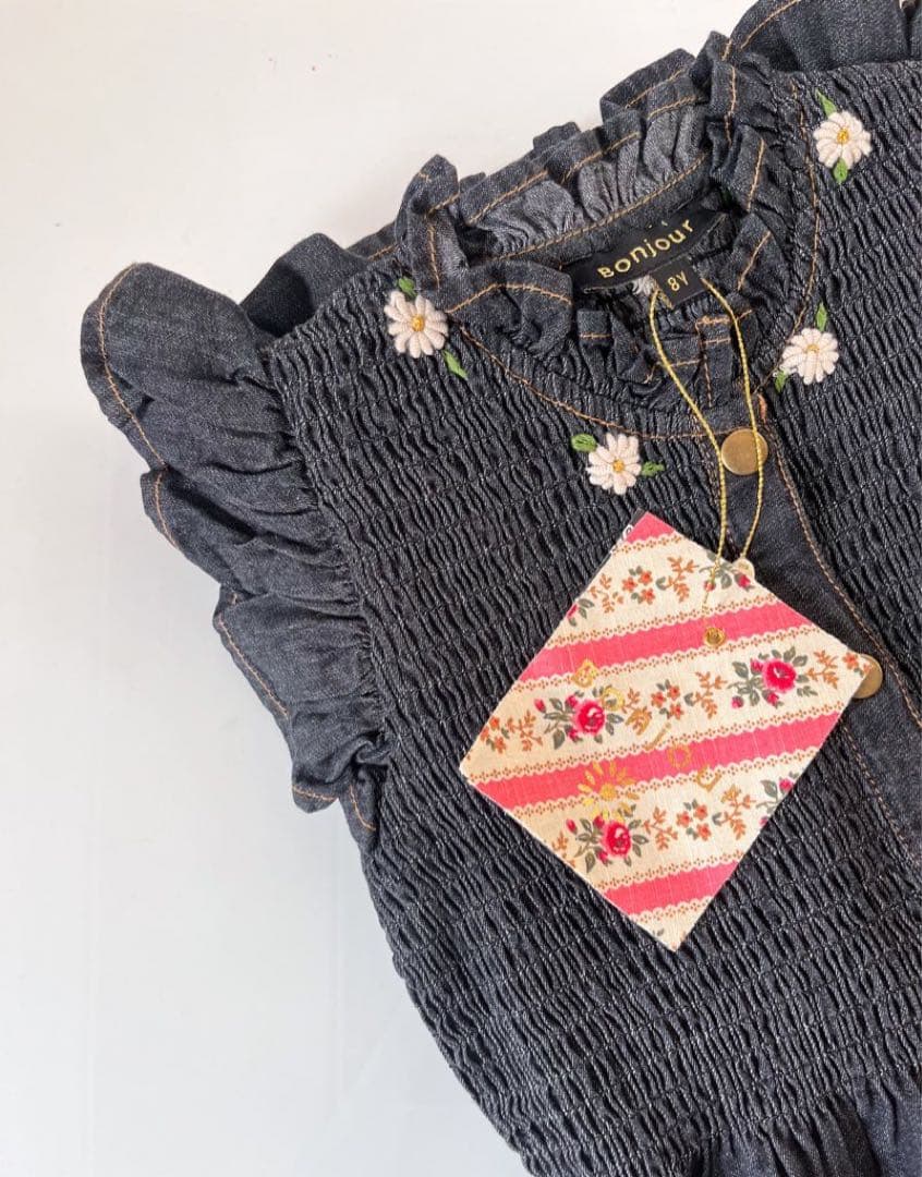 新品BONJOUR DIARY Ibiza dress black denim