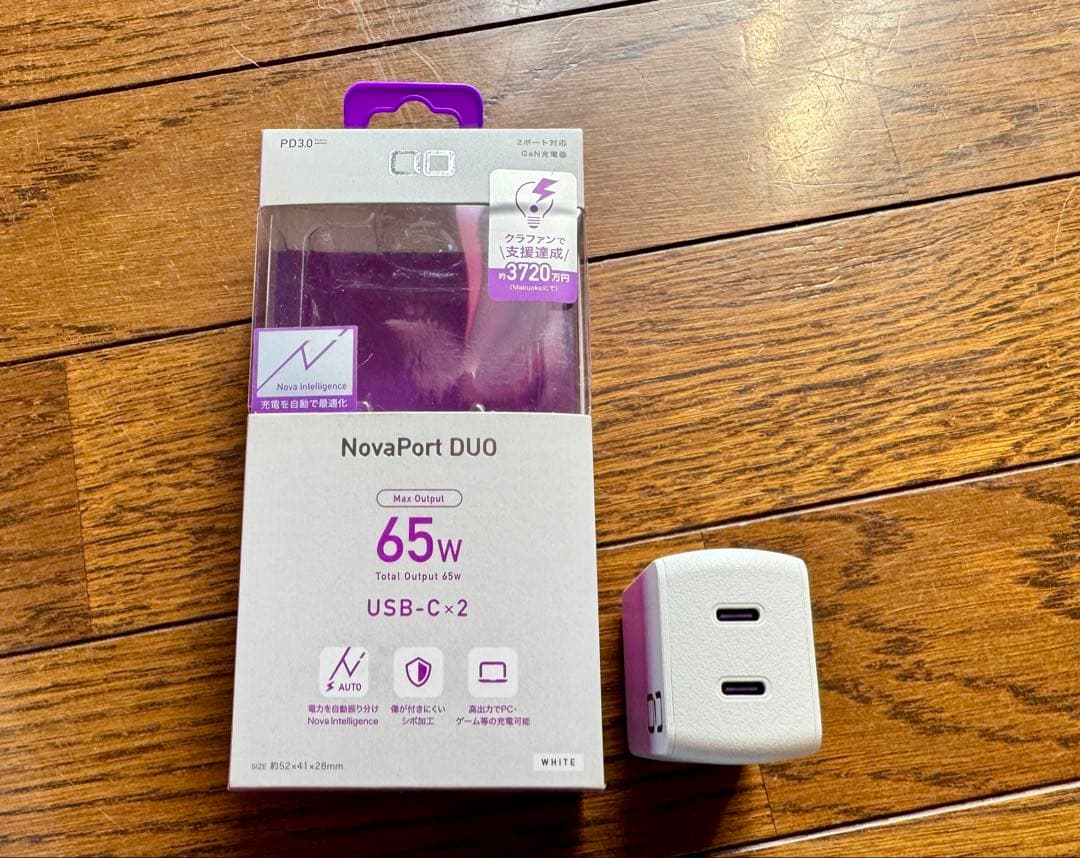 4kモバイルモニター & CIO65w電源 & ANKERケーブル