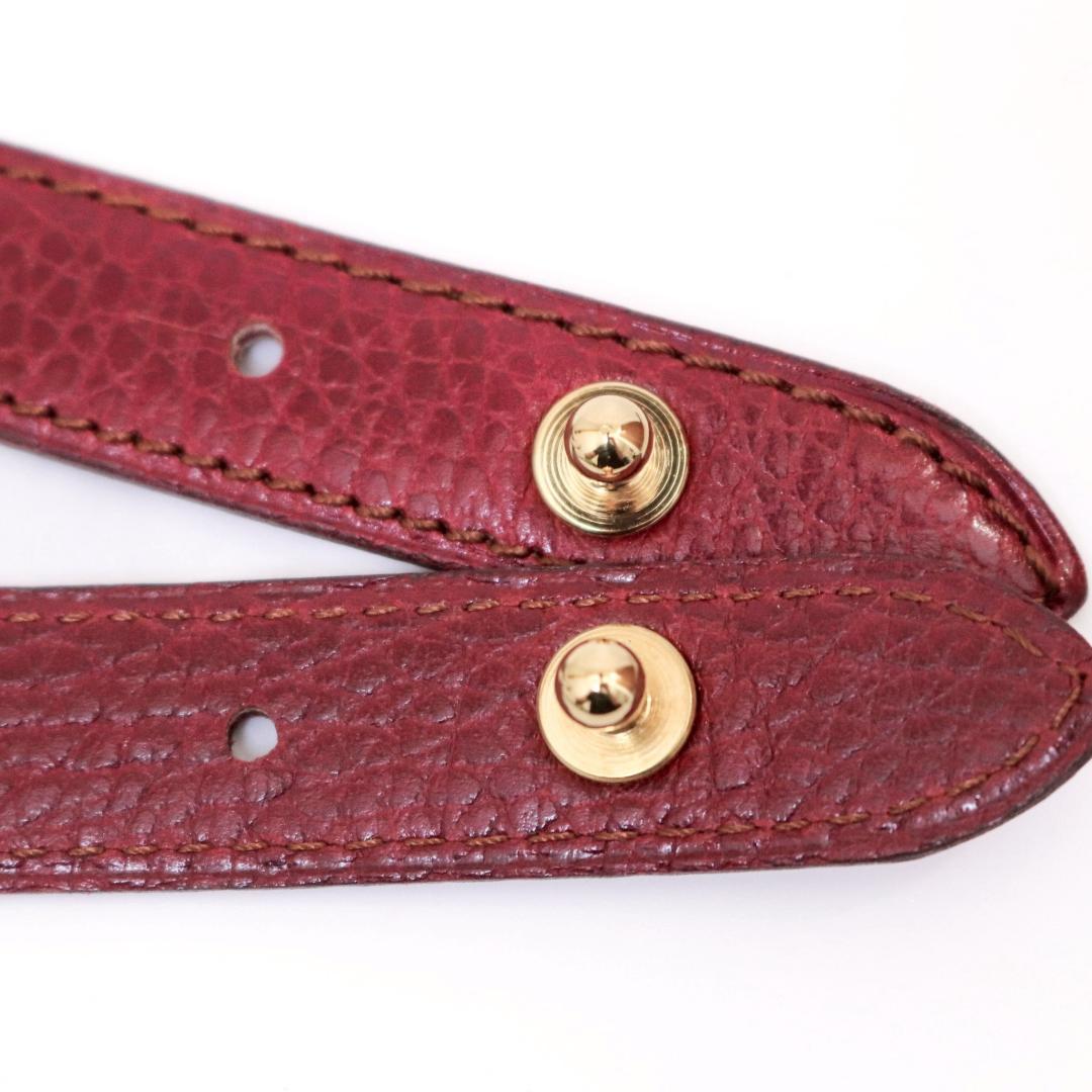 美品 カルティエ マストライン 細ベルト　ボルドー 80cm±7　606