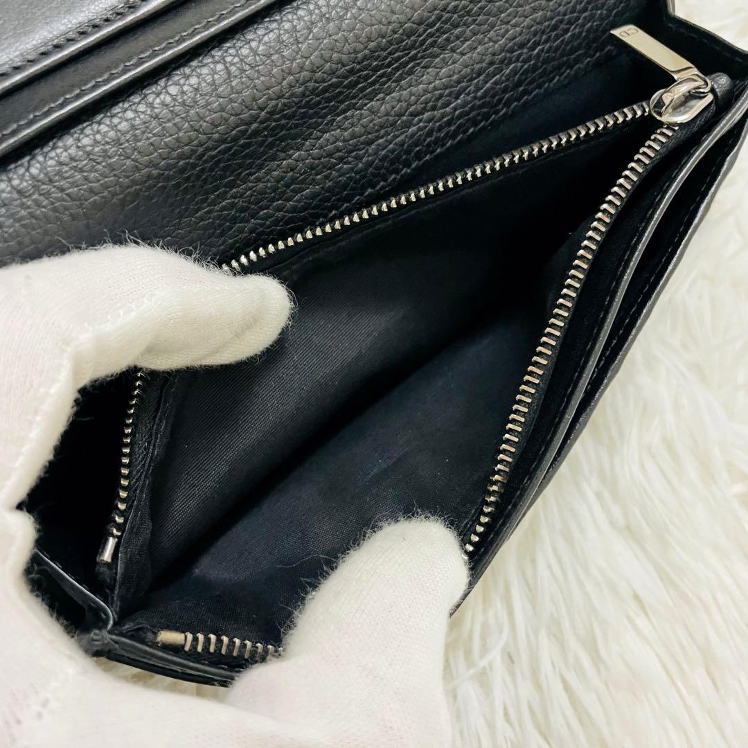 極美✨ディオール 長財布 バーティカルウォレット アイコン CDロゴ ブラック