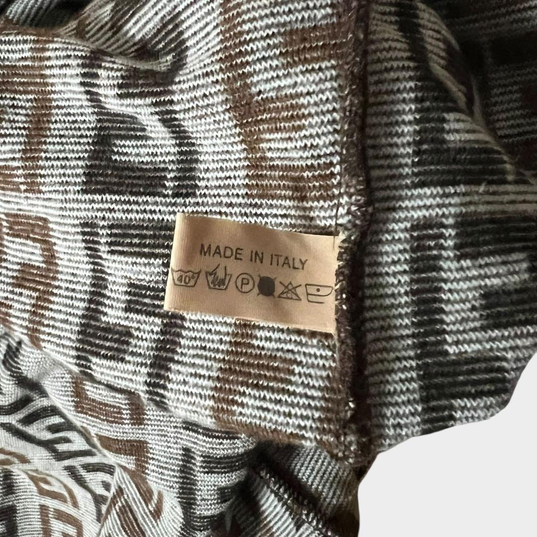 美品 フェンディ ワンピース ズッカ柄 コットン ブラウン 42