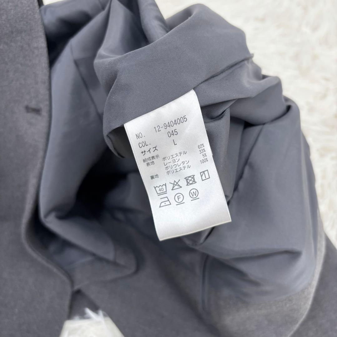 PLST カラーレス パンツスーツ セットアップ フォーマル 上/L 下/M