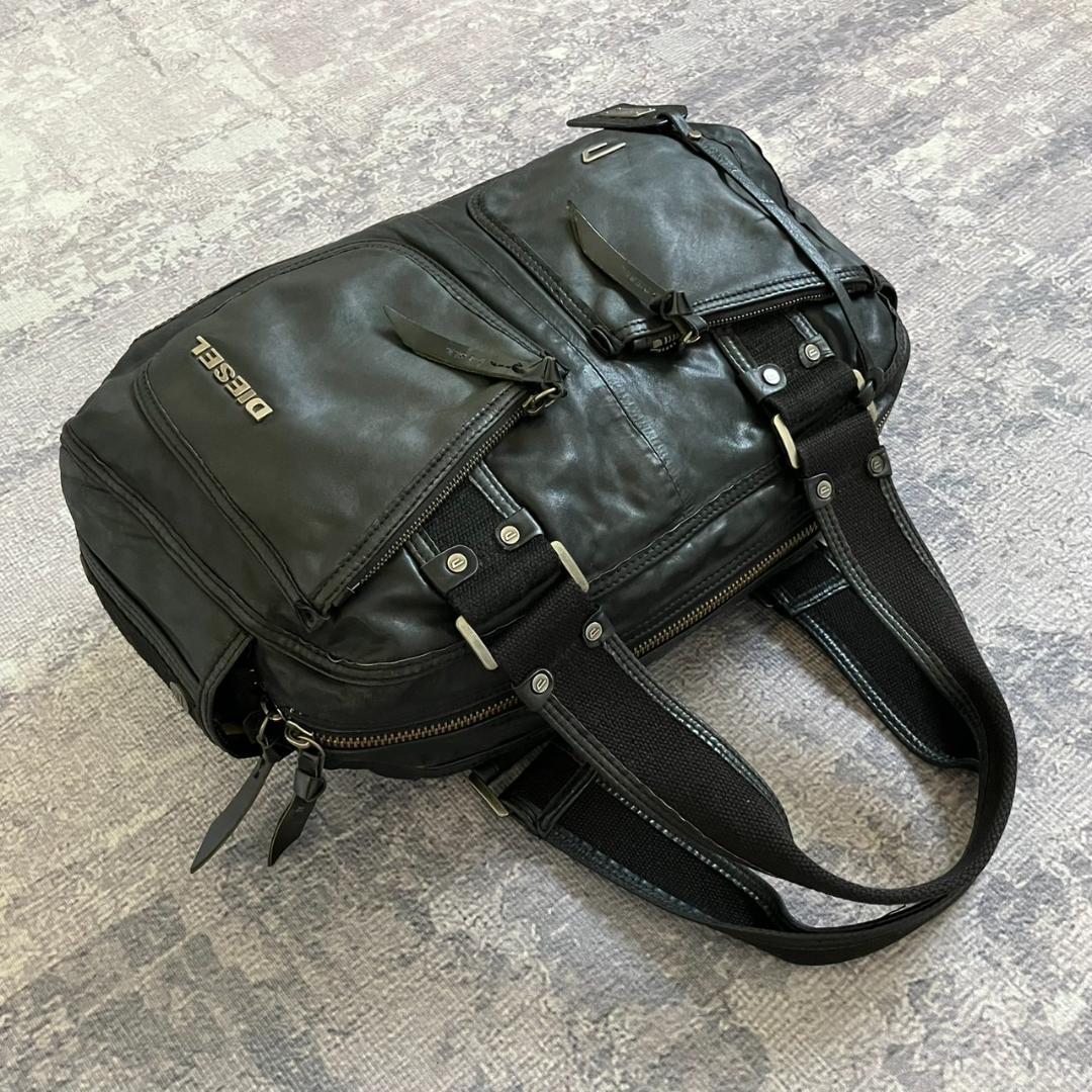 【Y2K】DIESEL l logo leather bag 00S