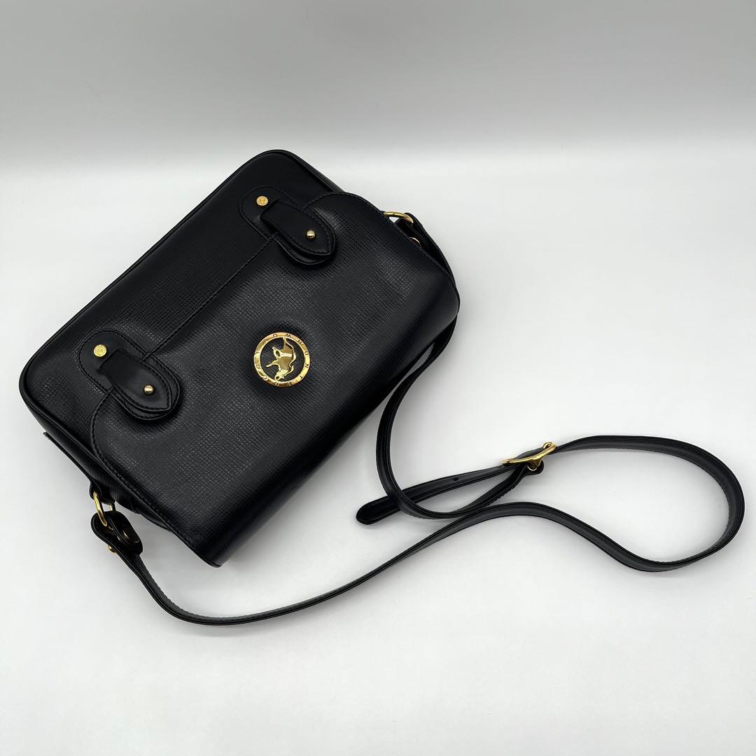 【美品】ハンティングワールド キャリーオール メッセンジャー レザー ブラック