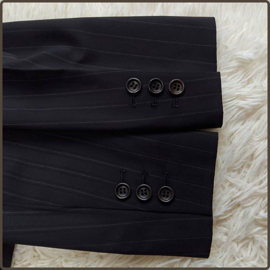 Theory セットアップスーツ フレアパンツ ブラックストライプ M L