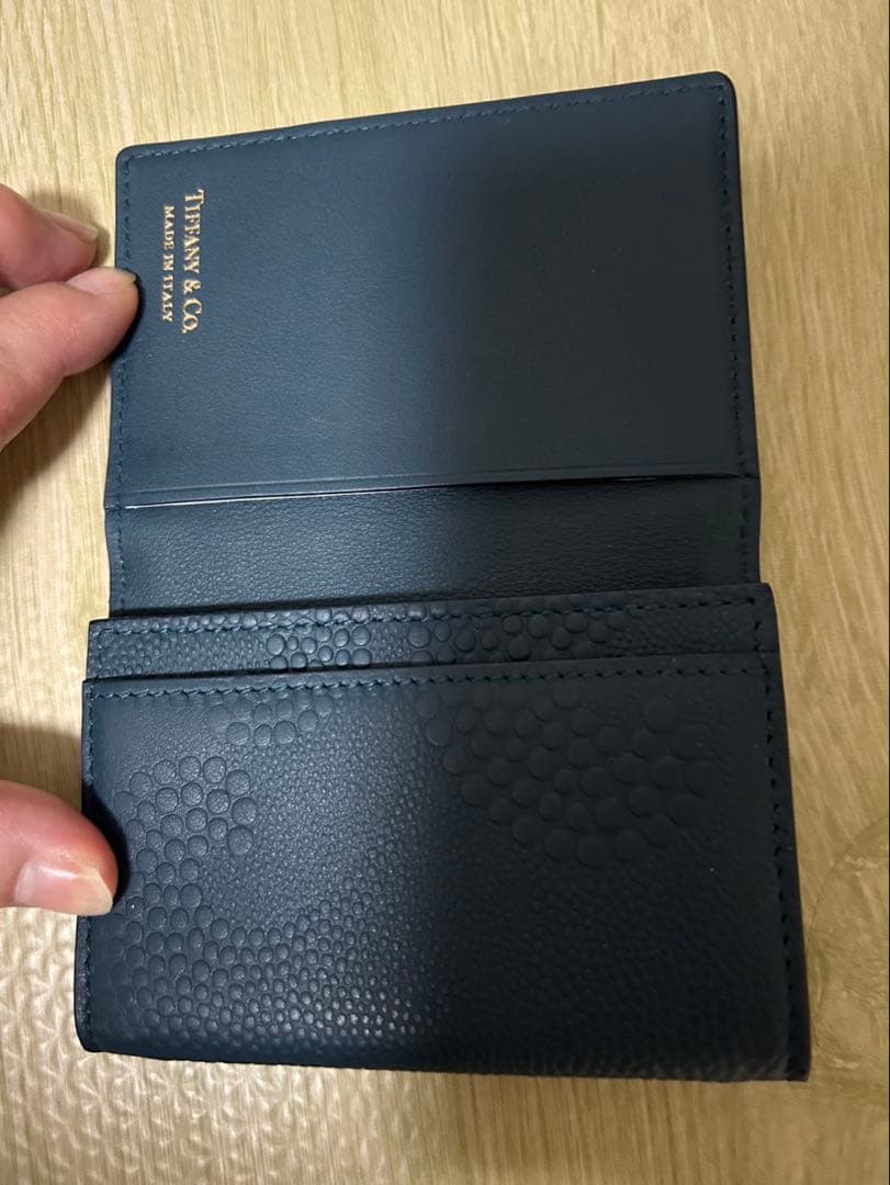 Tiffany & Co. ネイビー名刺入れ