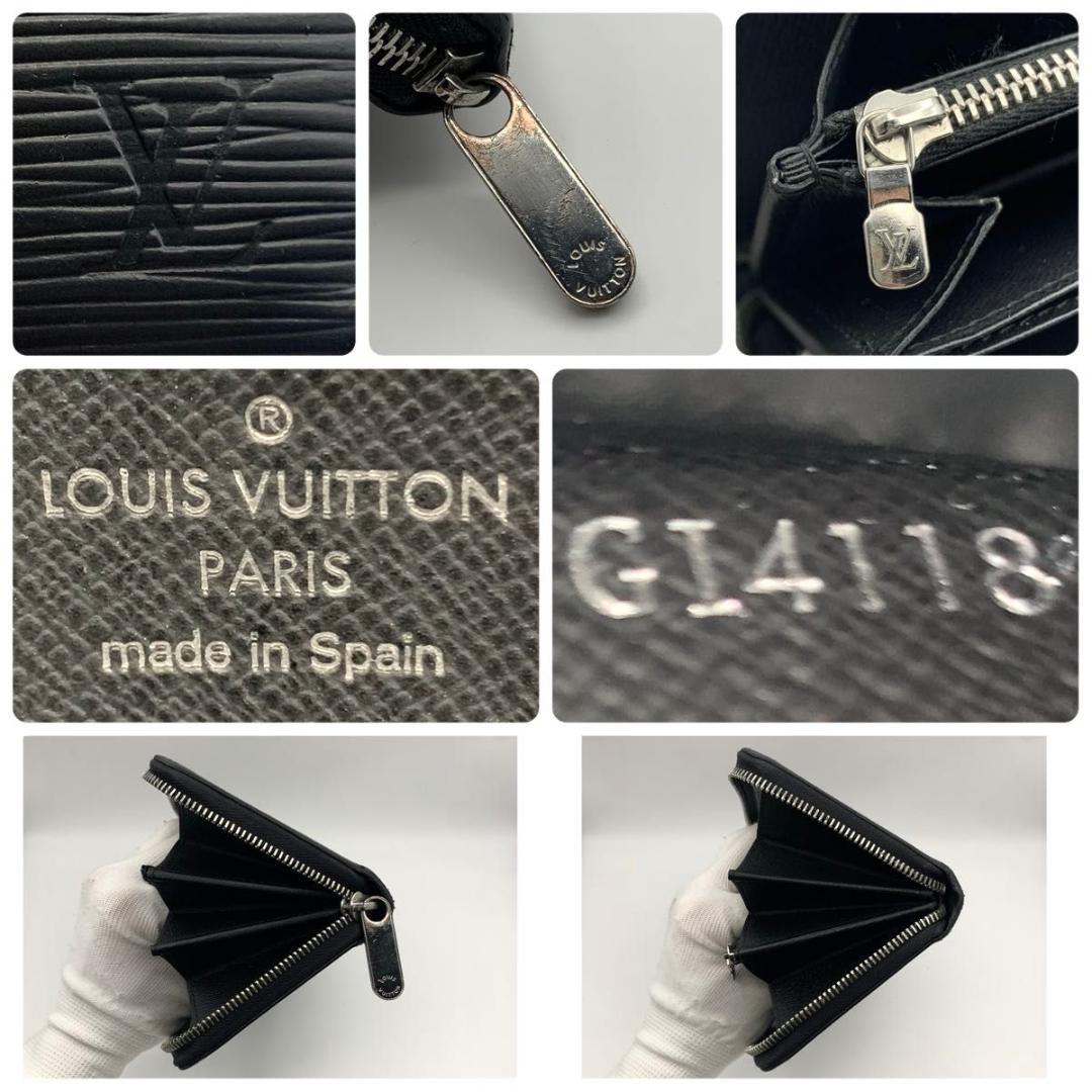 鑑定済み ルイヴィトン ジッピーウォレット 長財布 ラウンドファスナー エピ 黒
