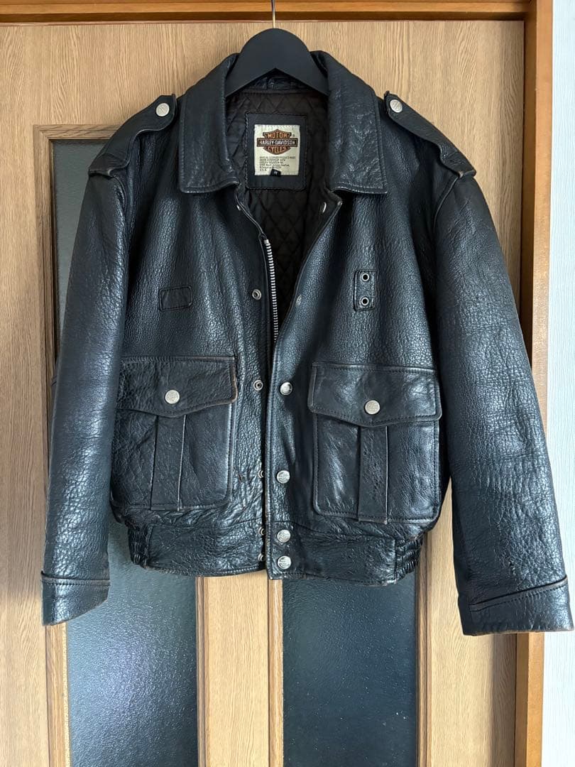 【Harley-Davidson】　ポリスマン　レザージャケット　90年代