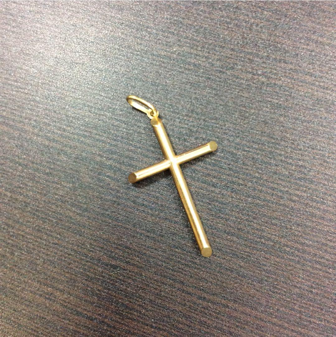 14K イエローゴールドペンダント 14金 クロスペンダント ゴールド
