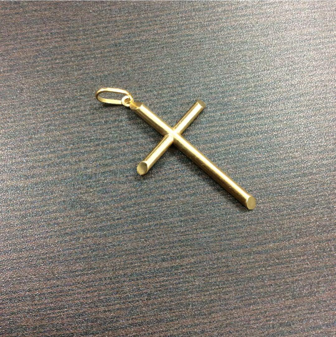 14K イエローゴールドペンダント 14金 クロスペンダント ゴールド