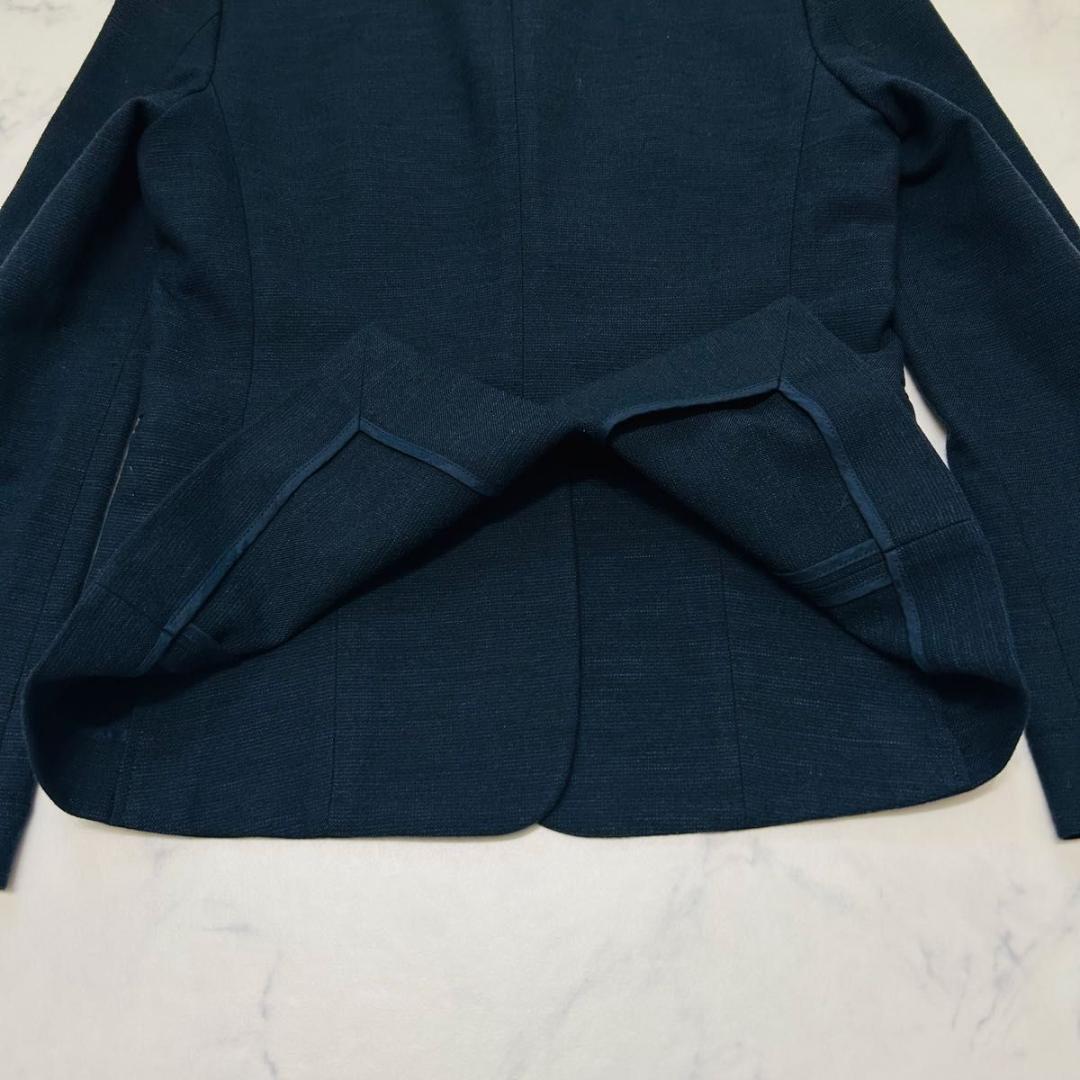 【美品】ユナイテッドアローズ シルク混 パンツスーツ ノーカラー セット S