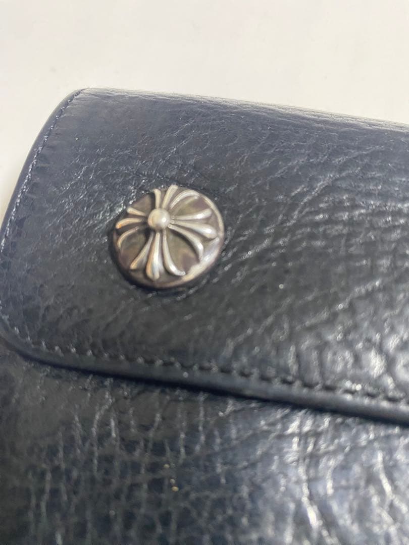 クロムハーツウェーブウォレット黒レザー