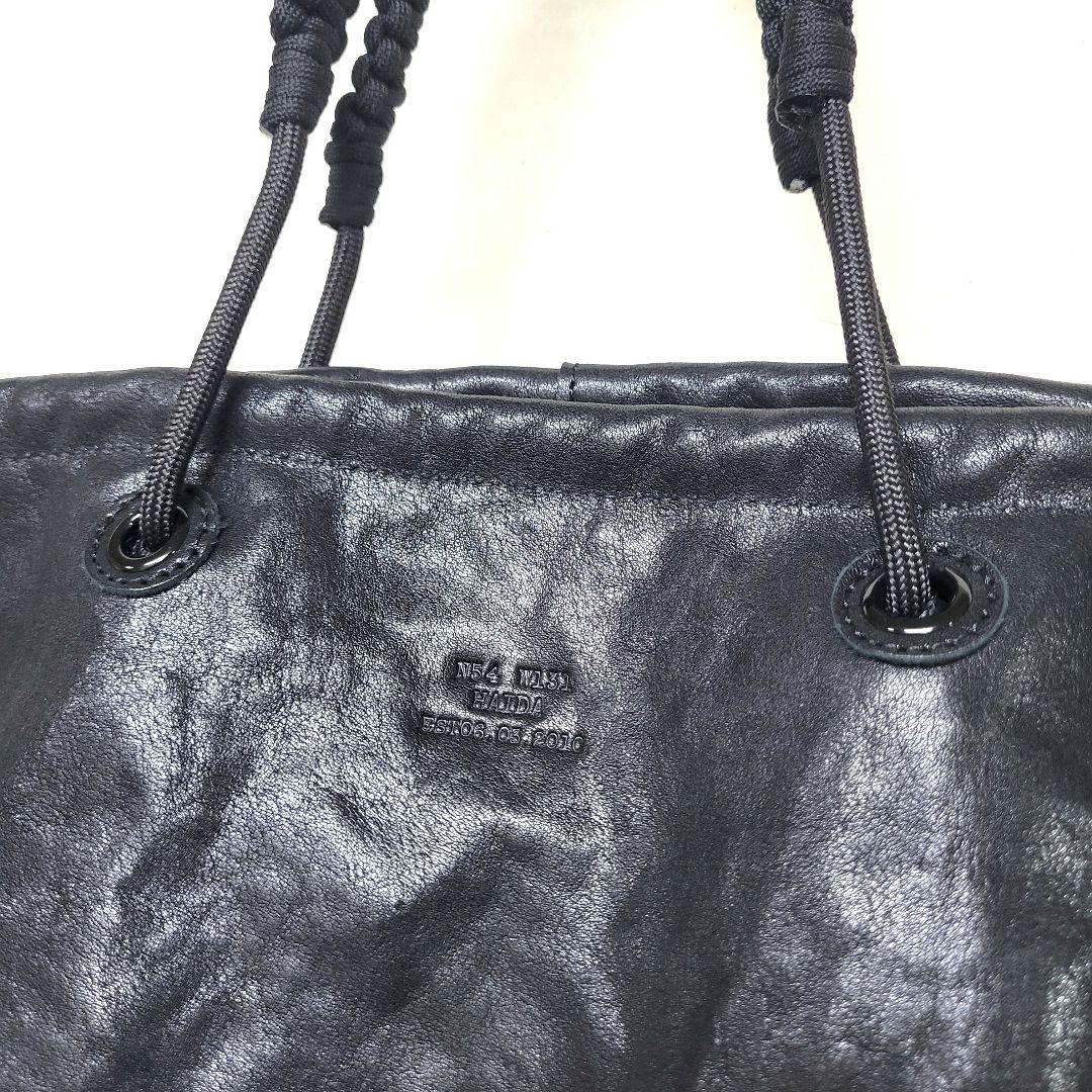 【美品】HAIDA ハイダ 本革 レザー トートバッグ BLACK ブラック 黒