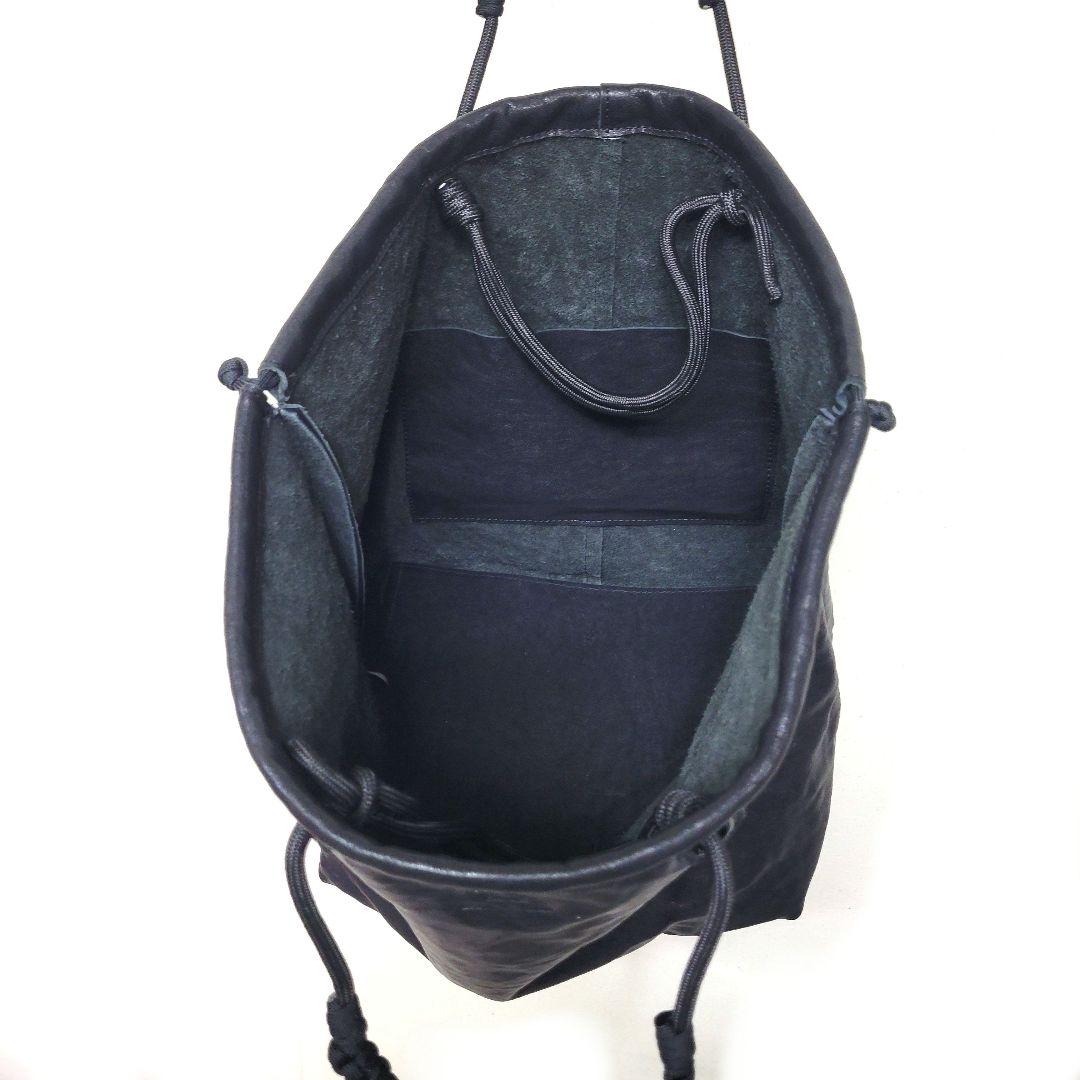 【美品】HAIDA ハイダ 本革 レザー トートバッグ BLACK ブラック 黒