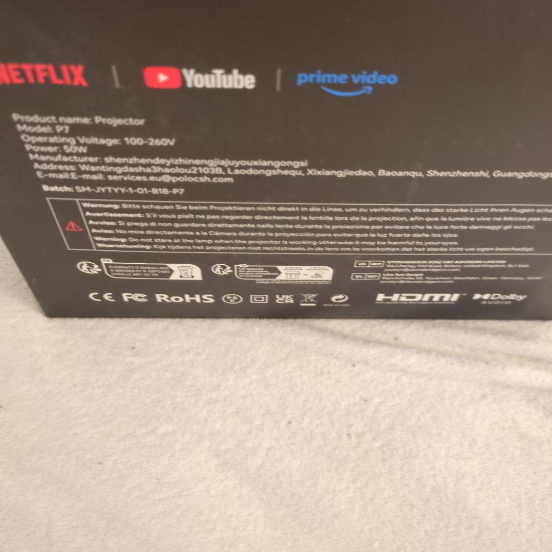 プロジェクター 家庭用 600ANSI 4K対応 フル 天井投影プロジェクター