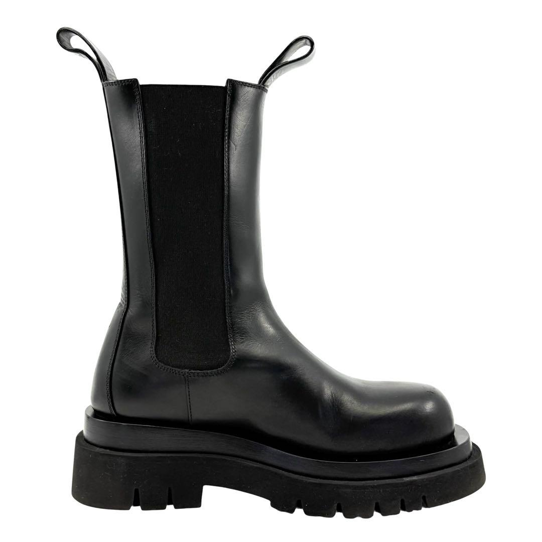 【極美品☆箱付き】ボッテガヴェネタ　サイドゴアブーツ　ラグ　レザー　ロング　革靴