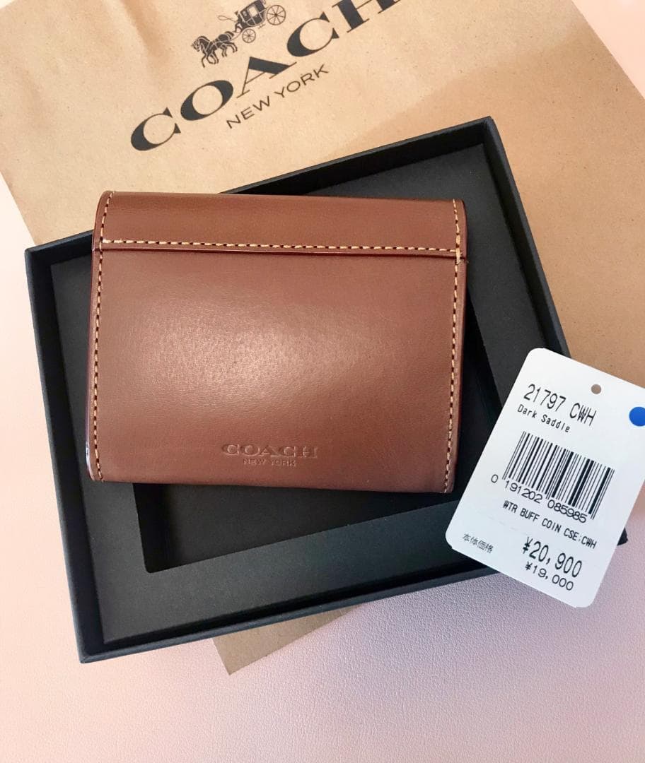 atom 新品COACH  ケース ウォーター バッファロー レザー