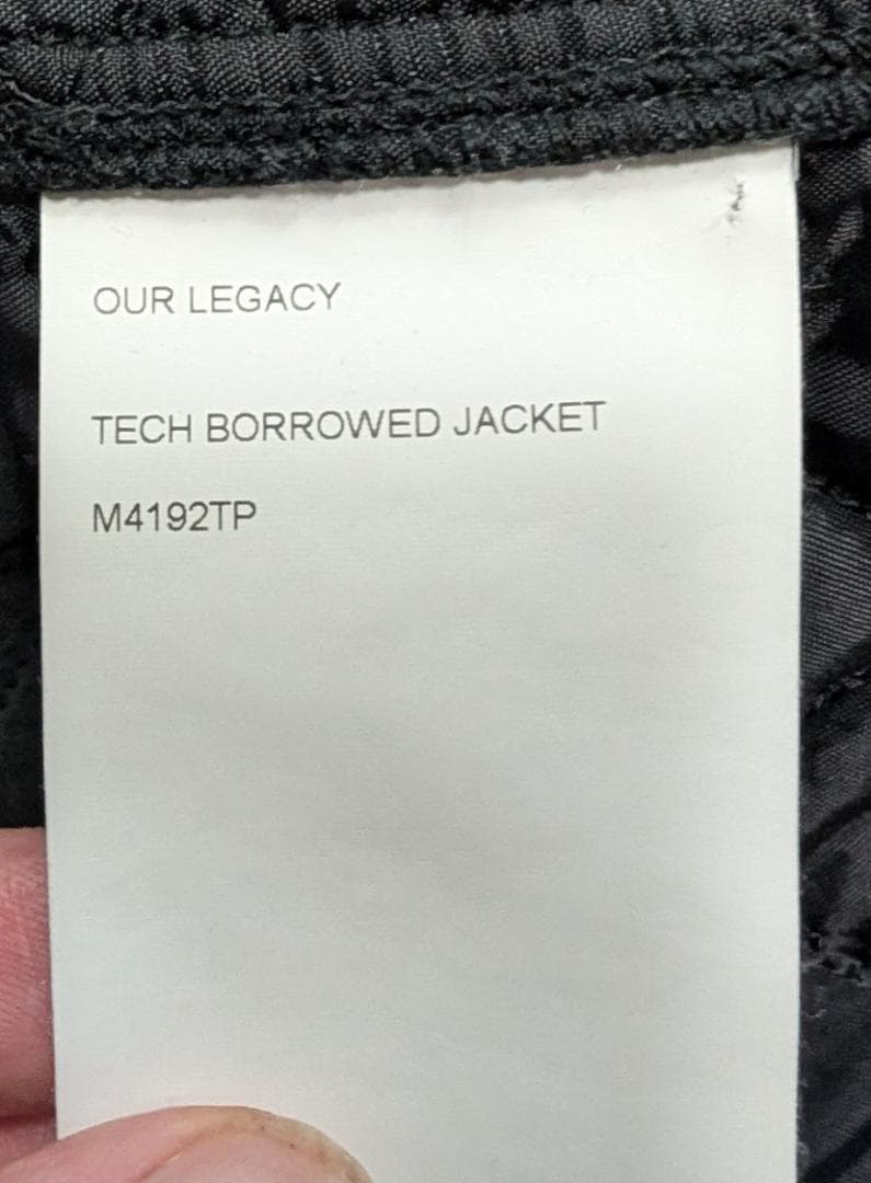 7万 アワーレガシー テックボロウド ジャケット パデッド ブラック 中綿シャツ